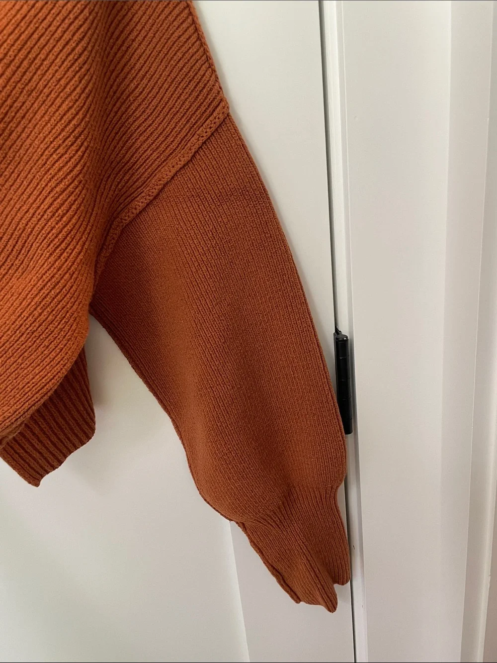 Free People Ribbed Cropped Sweater in Rust - Picture 4 of 8